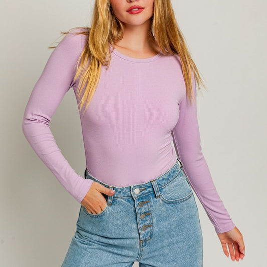 Essential Embrace Long Sleeve Ribbed Bodysuit