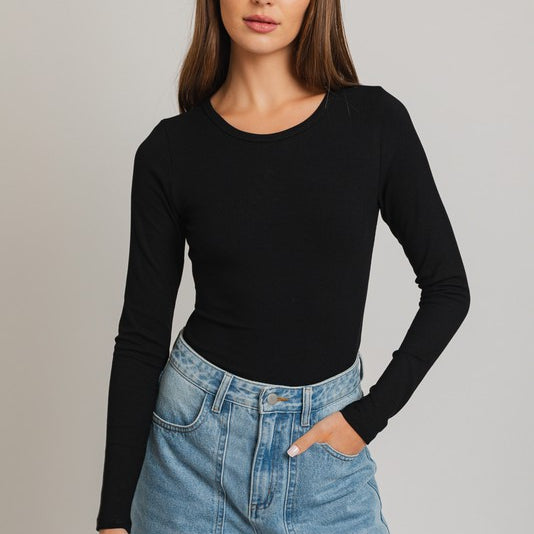 Essential Embrace Long Sleeve Ribbed Bodysuit
