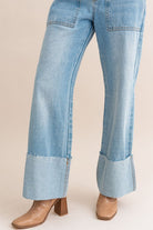 High-Rise Haven Wide Leg Jeans-Light Denim Blue-Avah