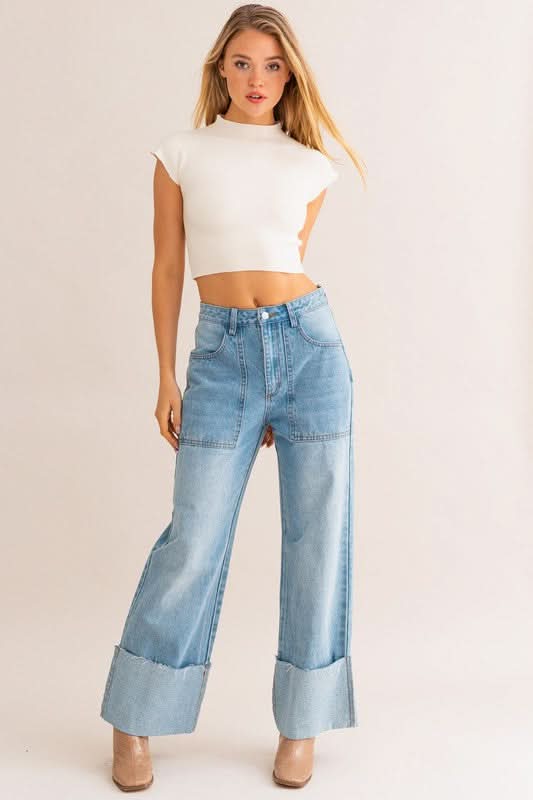 High-Rise Haven Wide Leg Jeans