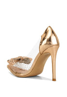 Enchanted Eve Clear Pointed Toe Pumps-Rose Gold- Avah