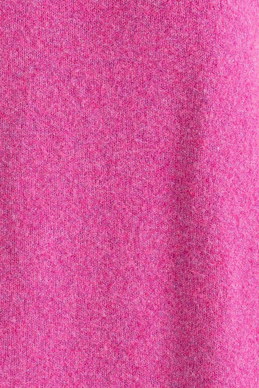 Eco-Chic Pink Oversized Sweater Dress