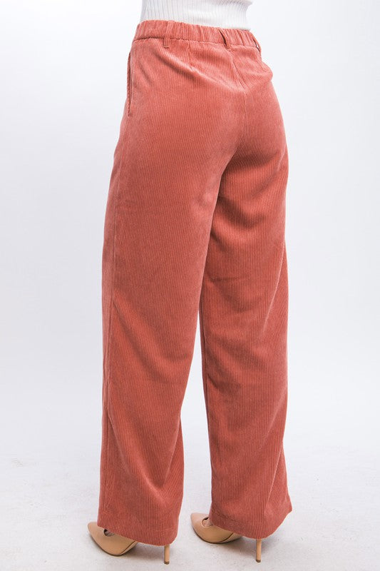 True Story Corduroy Trouser Pants-Clay-Avah