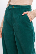 True Story Corduroy Trouser Pants-Hunter Green-Avah