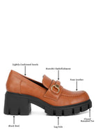Evangeline Chunky Platform Loafers-Tan- Avah