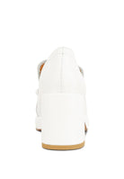 Elite Leather Platform Loafers-White-Avah