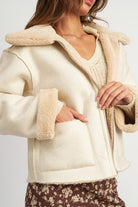 Liberated Plush Shearling Reversible Jacket - Ivory-Avah