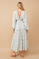 Soft Serenity Floral Maxi Dress-Sage Green-Avah