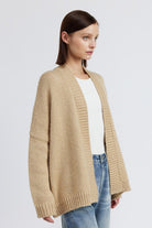 A Bit of Cozy Oversized Cardigan - Natural-Avah