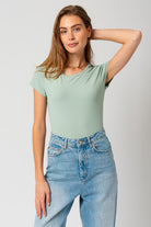 AVAH-Core Care Short Sleeve Bodysuit-Sage