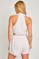 AVAH-Pure Innocence Sleeveless White Romper