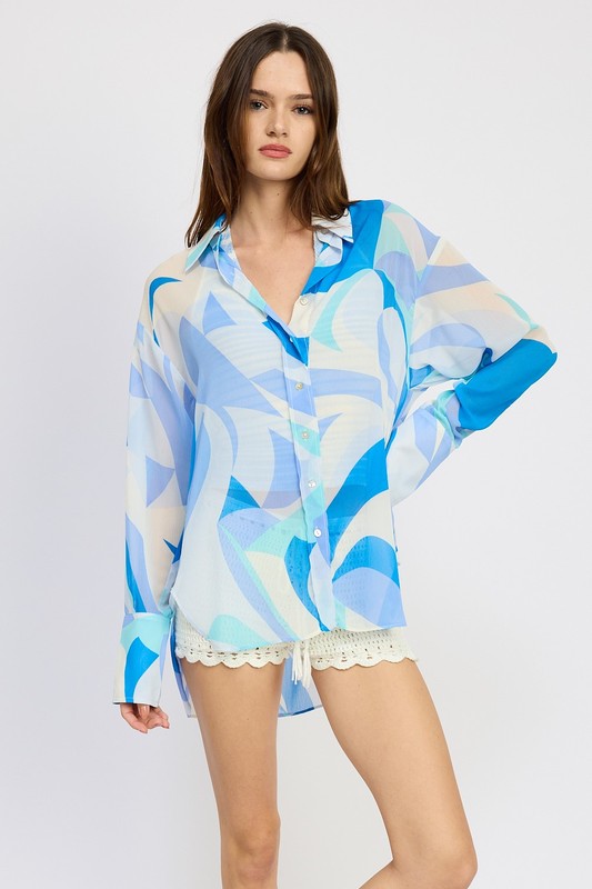 Serenity Wave High Low Shirt