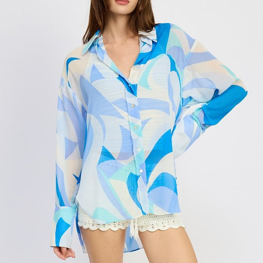Serenity Wave High Low Shirt