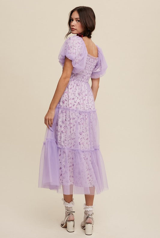 AVAH-Elegant Essence Floral Mesh Maxi Dress-Lavender