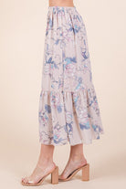 Garden Waltz Floral Maxi Skirt-Pink-Avah