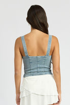 AVAH-Daybreak Denim Corset-Blue