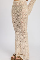 AVAH-Hooked On Beauty Crochet Maxi Skirt-Oatmeal