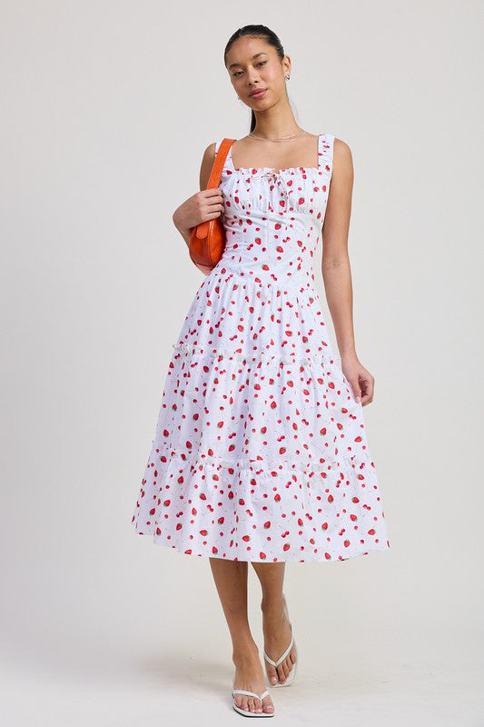 Berry Sweet Tiered Midi Dress – AVAH