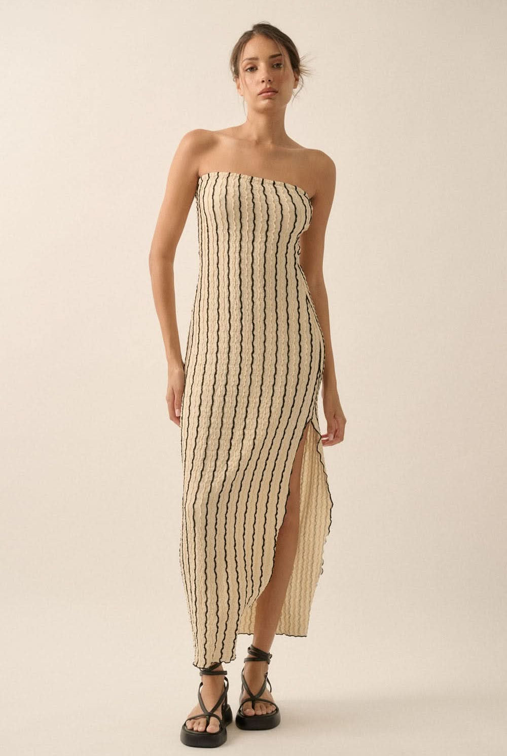 Desert Mirage Bodycon Maxi Dress Natural / M