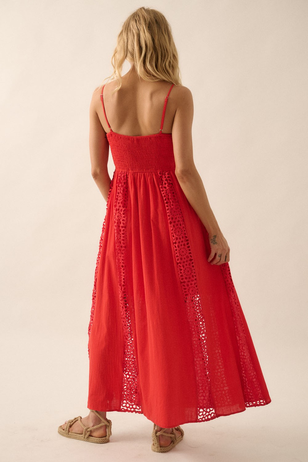 knee length dresses for ladies Beautiful Red Crochet Short Dress – Ah Là Laà Lifestyle Boutique