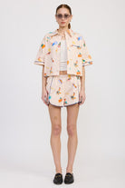 AVAH-Playful Poplin Cropped Top