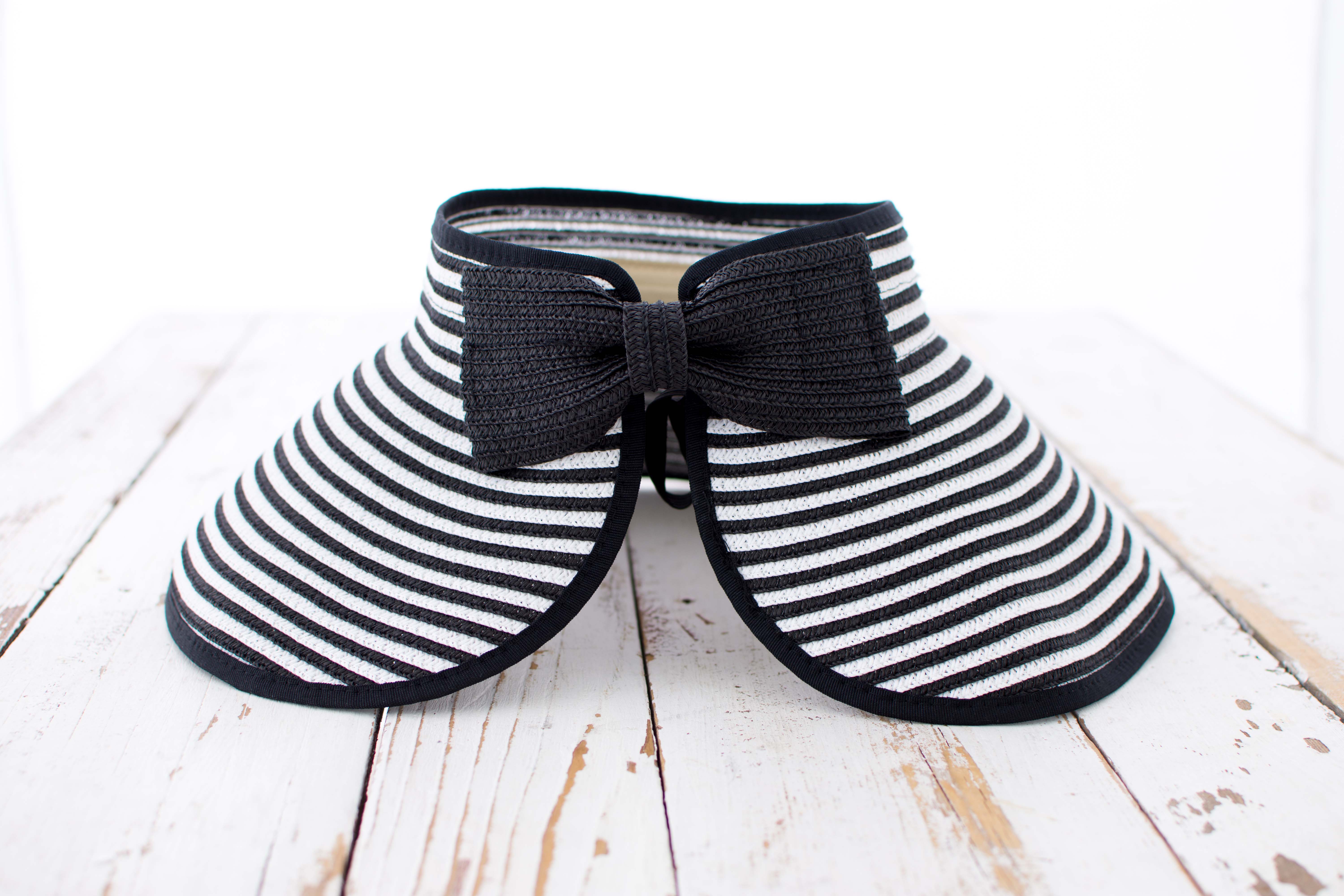 Sun Sensation Striped Wide Brim Straw Hat
