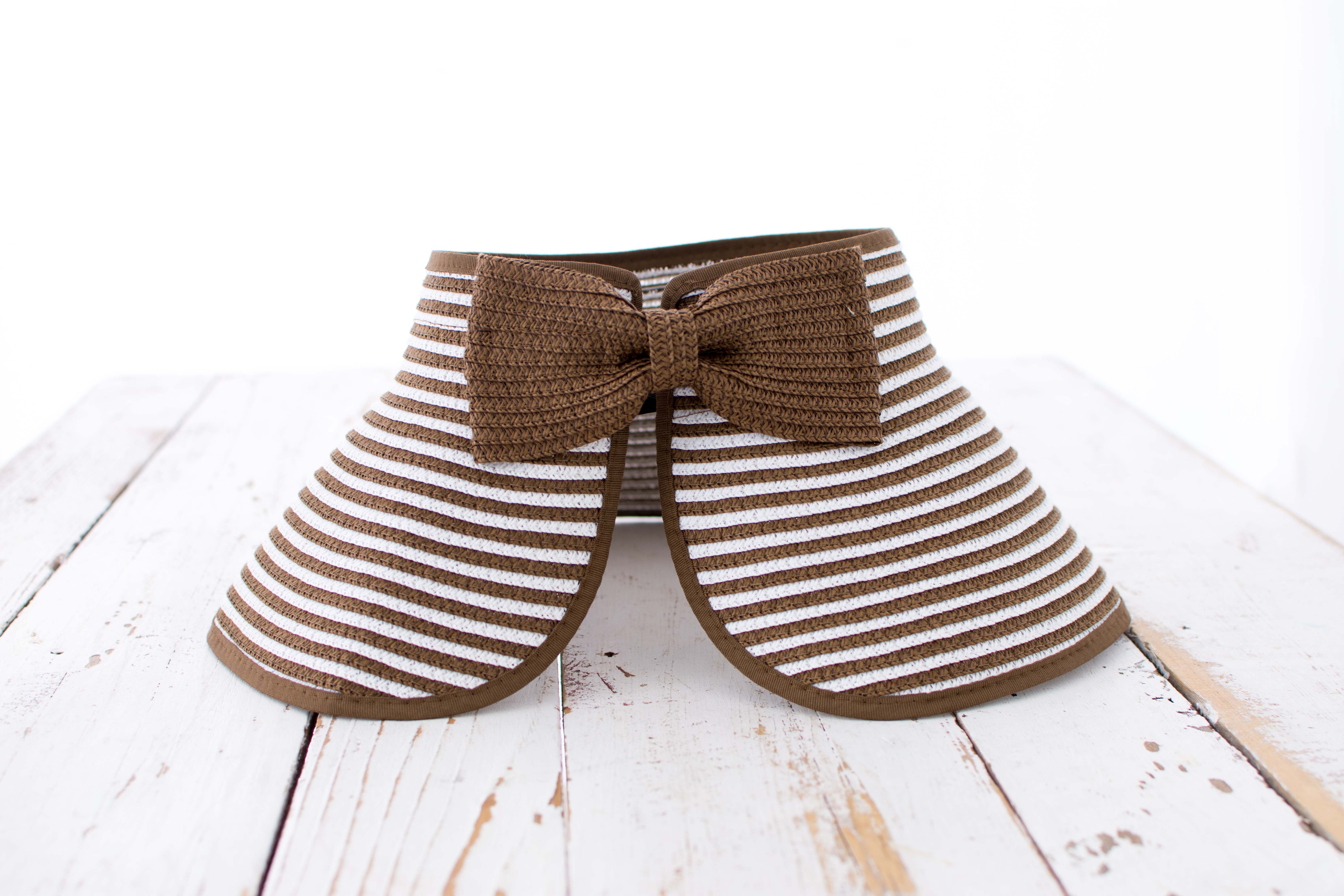Sun Sensation Striped Wide Brim Straw Hat