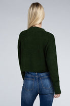 Sophisticated Warmth Mock Neck Pullover Sweater-Green-Avah