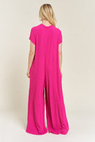 AVAH-Fucshia Bliss Wide Leg Jumpsuit