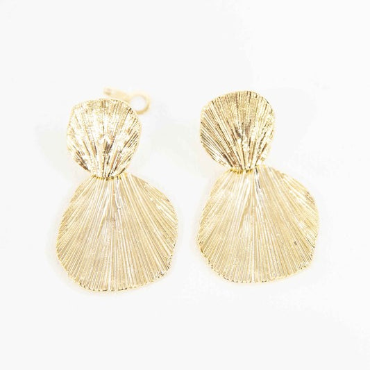 Golden Seashell Gleam Earrings