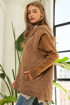 Urban Coziness Long Sleeve Hoodie Jacket-Camel-Avah