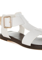 AVAH-Shayla Leather Open Toe Fisherman Sandals-White