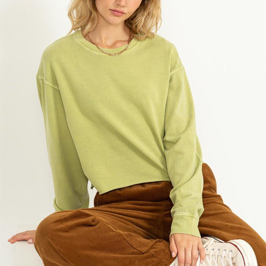 Urban Comfort Cropped Pullover Sweatshirt