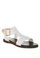 AVAH-Shayla Leather Open Toe Fisherman Sandals-White