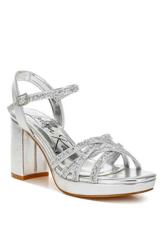 Sparkle Strappy High Heel Sandals