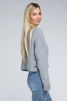 Sophisticated Warmth Mock Neck Pullover Sweater-Heather Gray-Avah