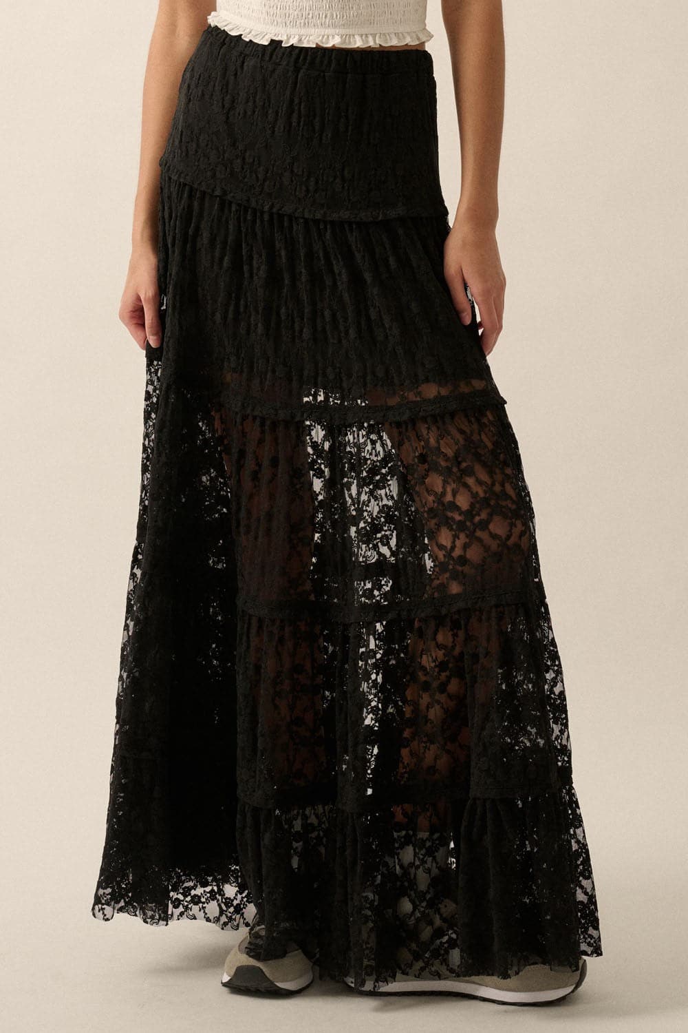 AVAH-Coastal-Shadows-Lace-Mesh-Maxi-Skirt-Black