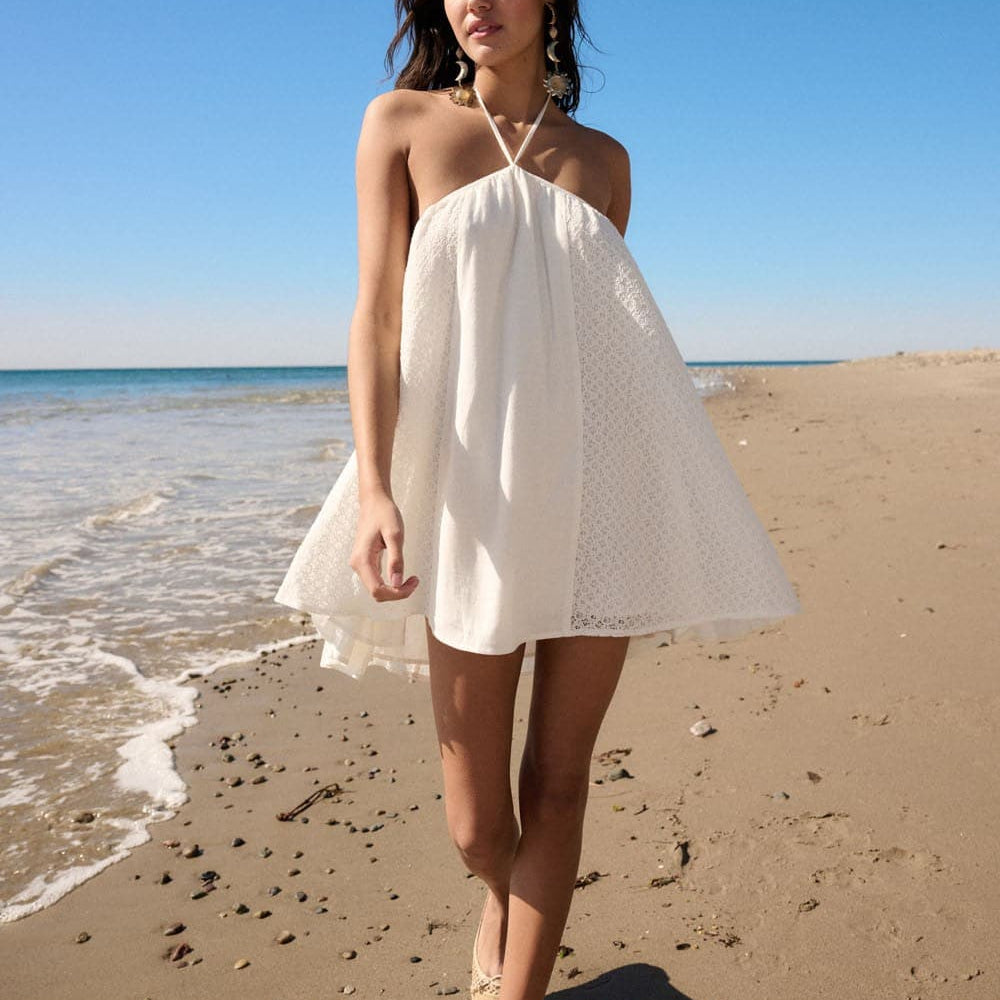 Ibiza Breeze Lace Mini Dress