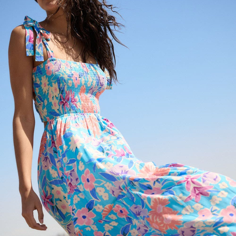 Lisbon Meadows Sleeveless Floral Maxi Dress
