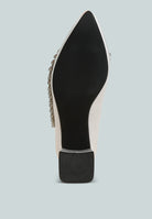 Abatina Satin Diamante Embellished Pumps-4
