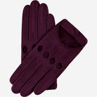 Pair of brown leather gloves on a white background