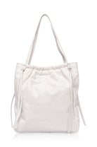 Alessia Leather Tote Bag in white handcrafted genuine leather