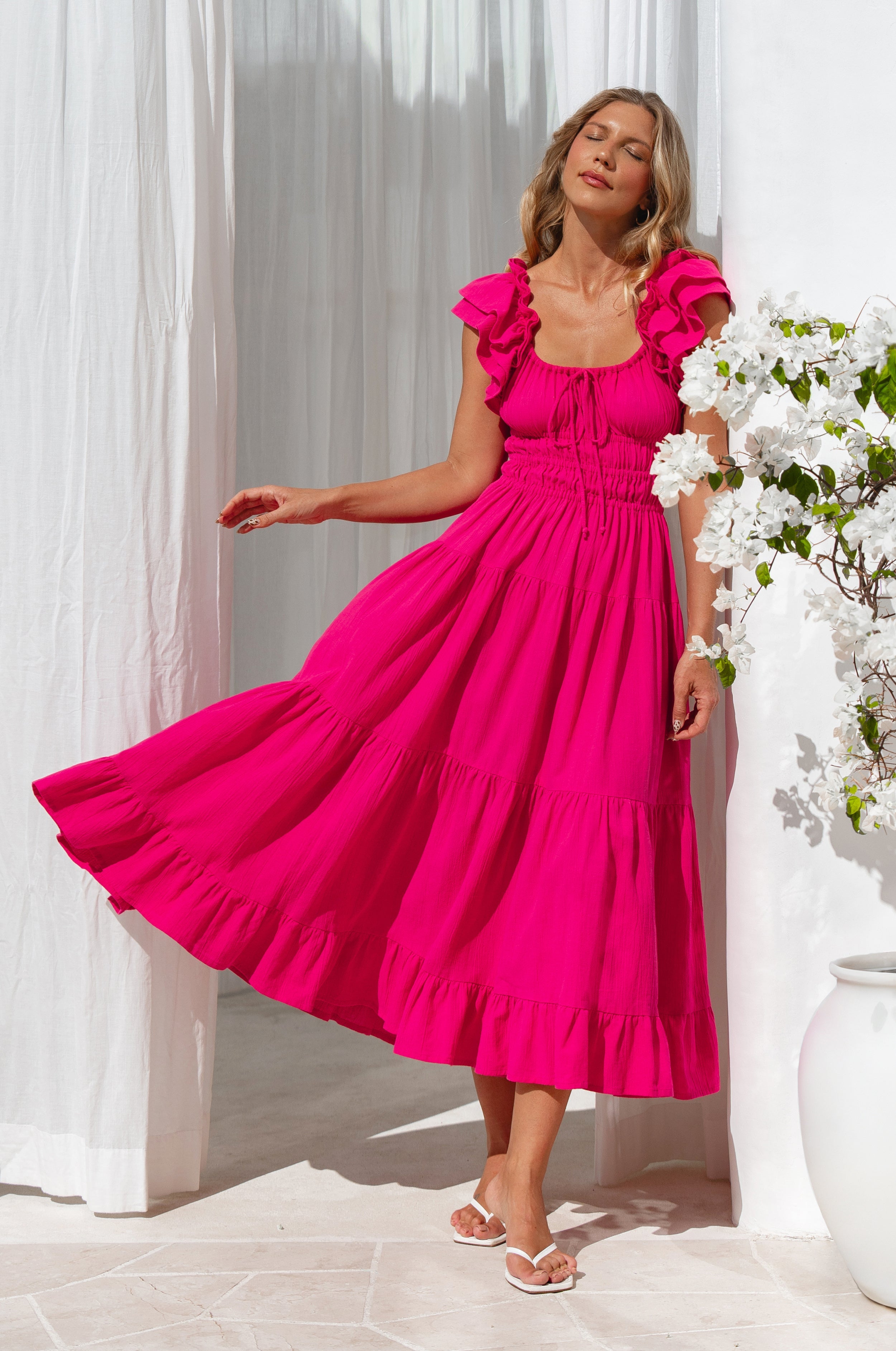 Aura Ruffled Maxi Dress-1