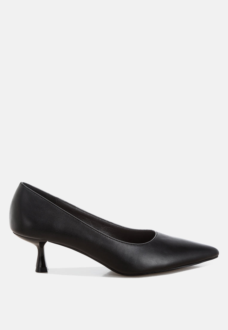 Sienna Pointed Toe Kitten Heel Pumps