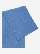 Light blue cashmere scarf on a white background