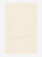 cream cashmere scarf on a light gray background