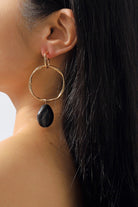 Gold-Hoop-with-Stone-Dangle-Earrings-Black-AVAH