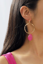 Gold-Hoop-with-Stone-Dangle-Earrings-Pink-AVAH
