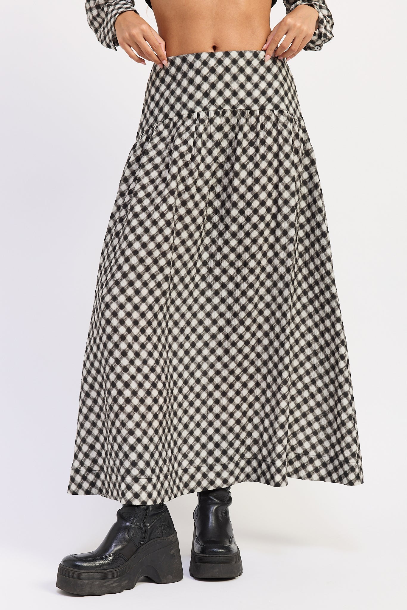Thea Plaid Maxi Skirt