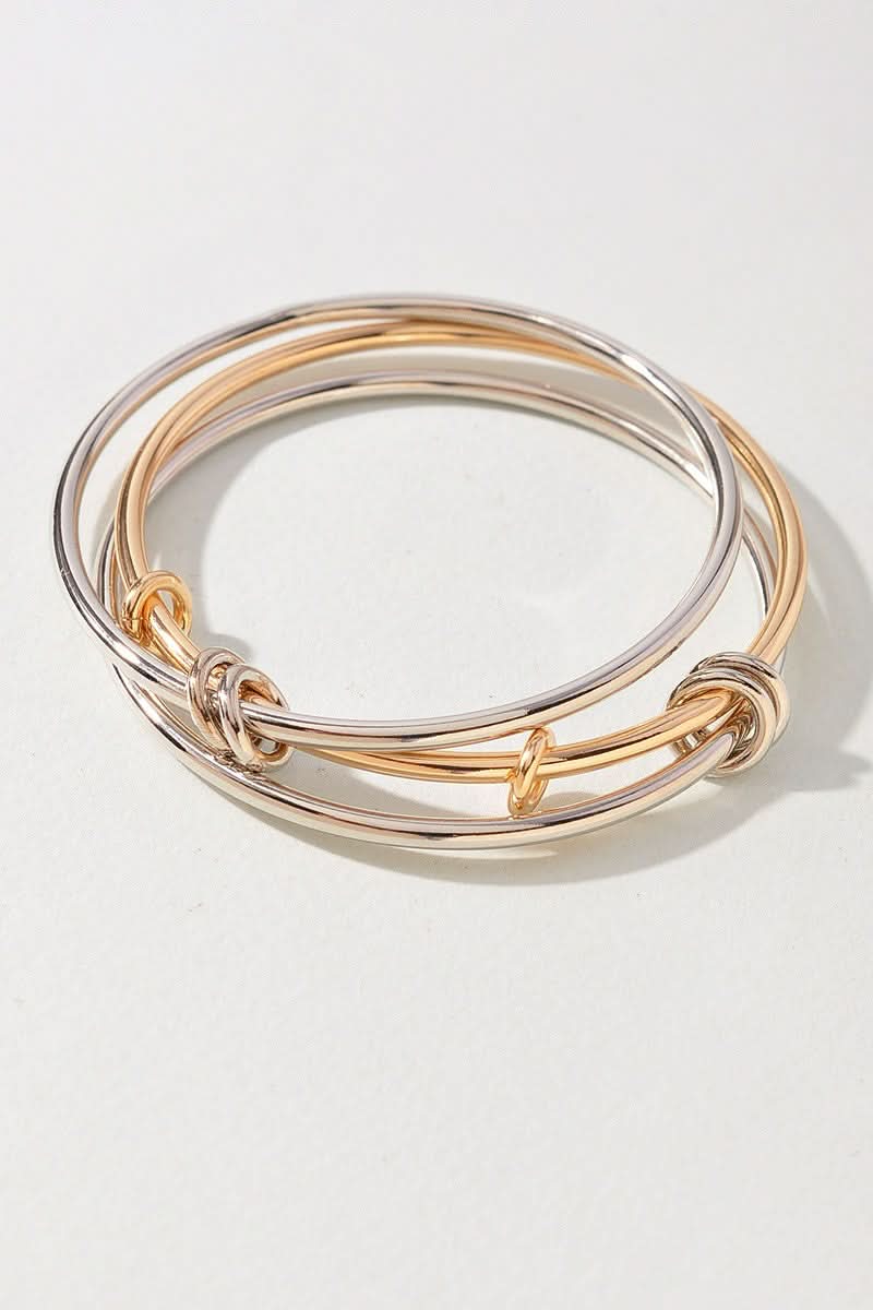 Knotty and Nice Stacked Bangle Bracelet